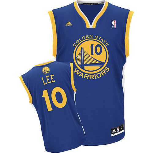 NBA Golden State Warriors 10 David Lee New Revolution 30 Swingman Road Blue Jersey